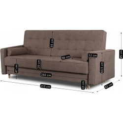 Canapea Mebel Elite Malta Polaris 4 (Brown) Thumb