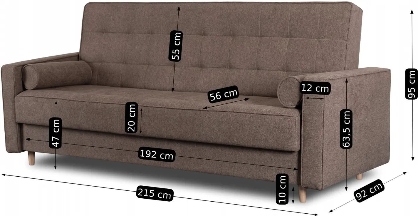 Canapea Mebel Elite Malta Polaris 4 (Brown) - 9