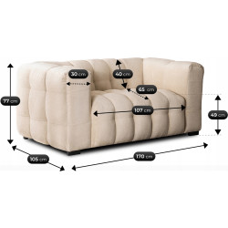 Диван Mebel Elite Moderno 2S (Cream) Thumb
