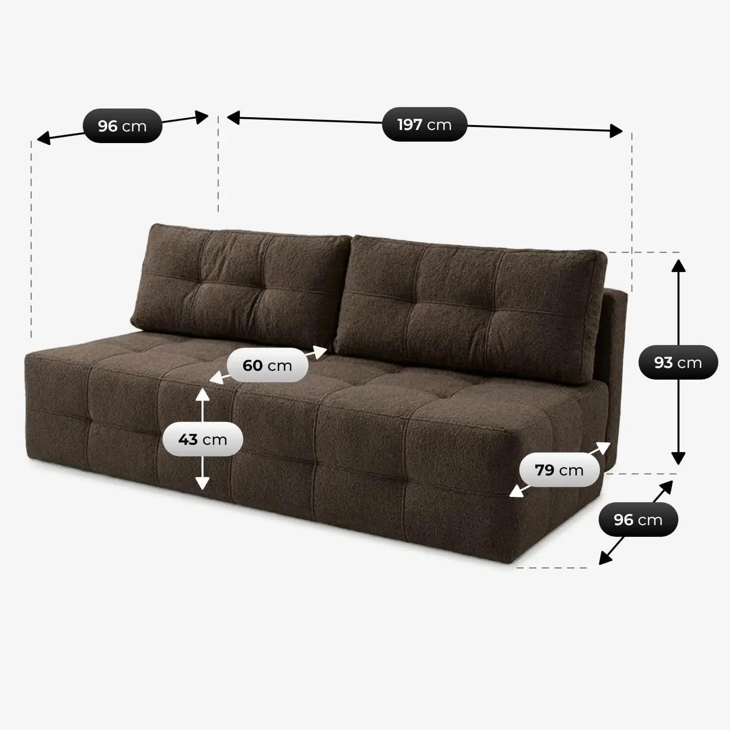 Диван Mebel Elite Morana Boucle (Brown) - 7