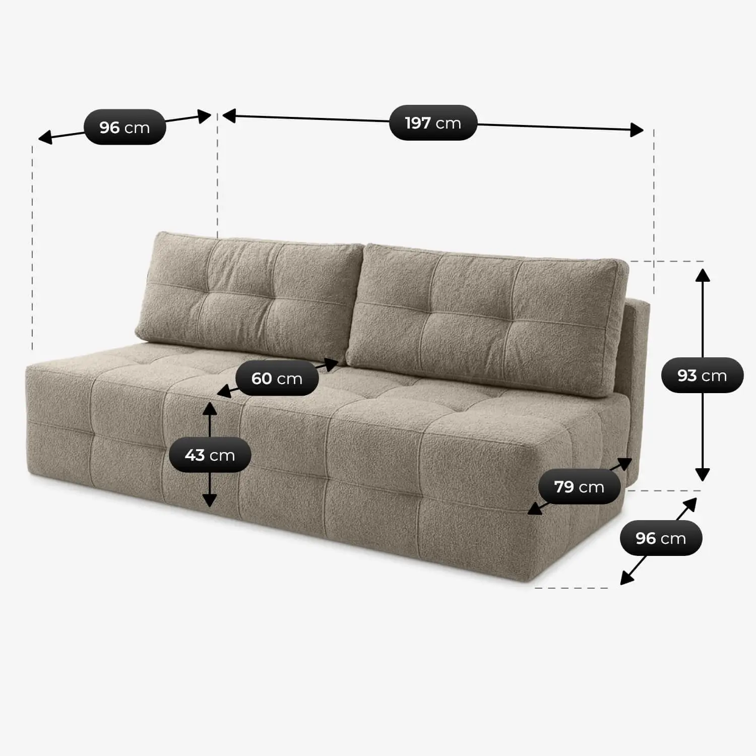 Диван Mebel Elite Morana Boucle (Cream) - 7