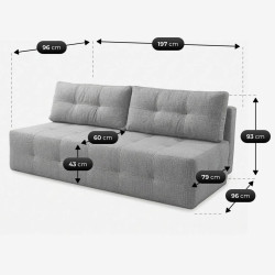 Диван Mebel Elite Morana Chenille (Grey) Thumb