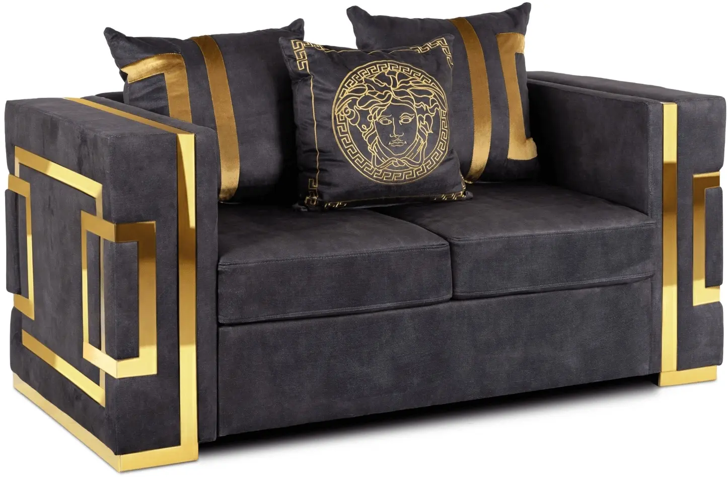 Диван Mebel Elite Pallazo 2S (Black/Gold) - 2