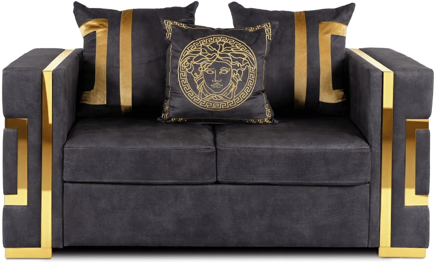 Диван Mebel Elite Pallazo 2S (Black/Gold) - 3