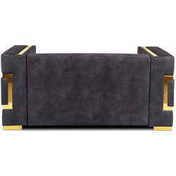 Диван Mebel Elite Pallazo 2S (Black/Gold) Thumb