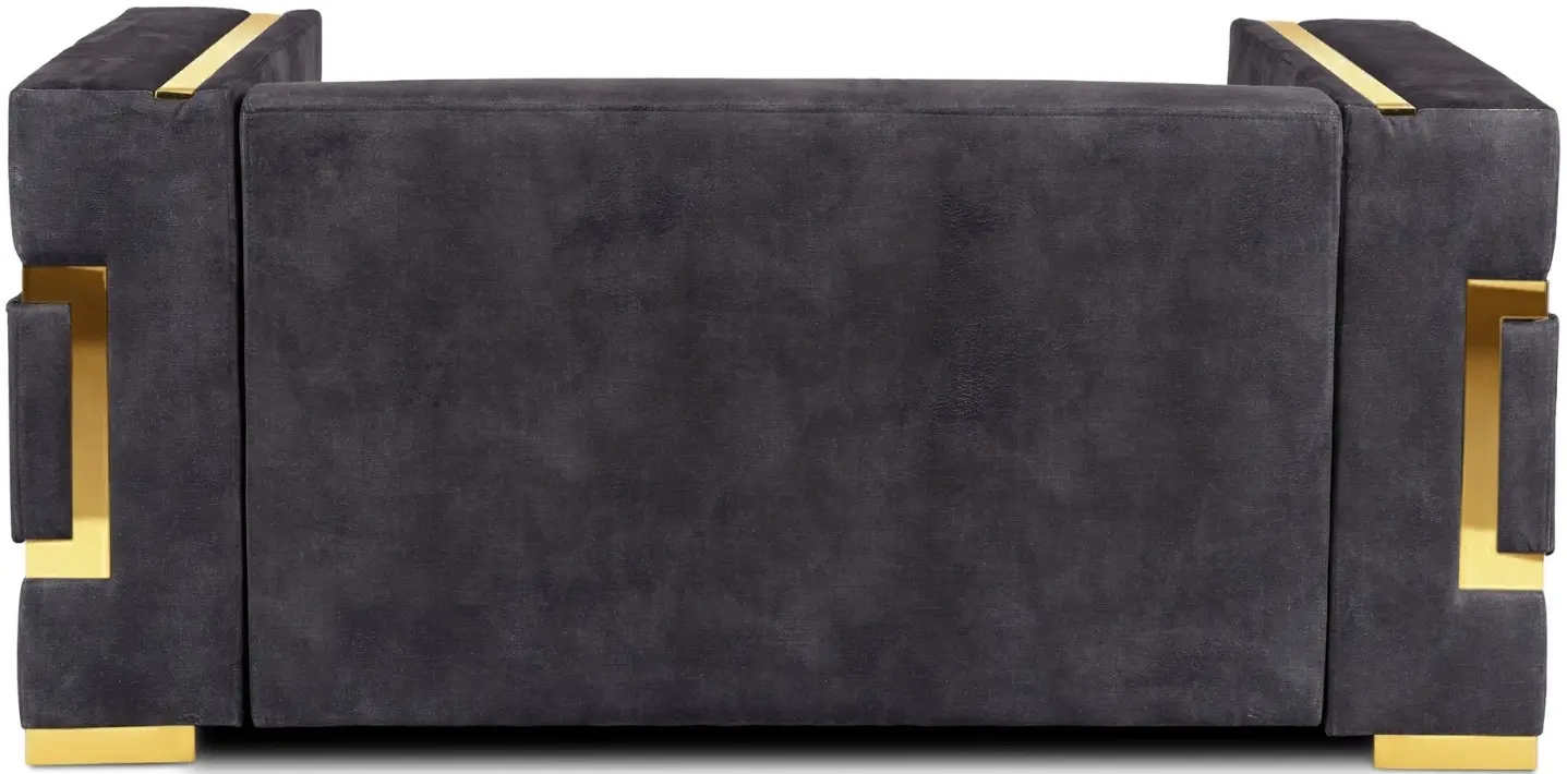 Диван Mebel Elite Pallazo 2S (Black/Gold) - 4