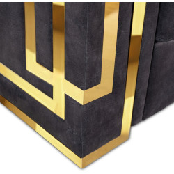 Диван Mebel Elite Pallazo 2S (Black/Gold) Thumb