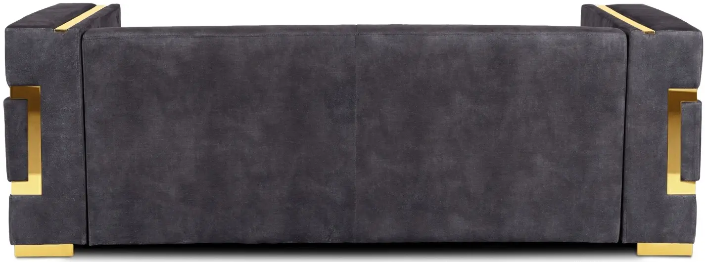 Диван Mebel Elite Pallazo 3S (Black/Gold) - 5