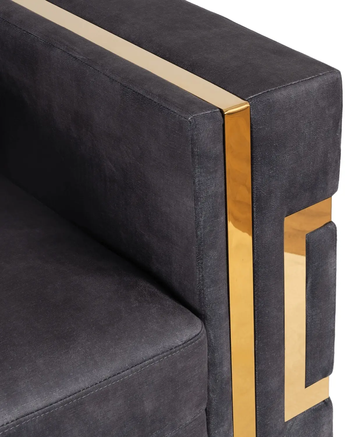 Диван Mebel Elite Pallazo 3S (Black/Gold) - 7
