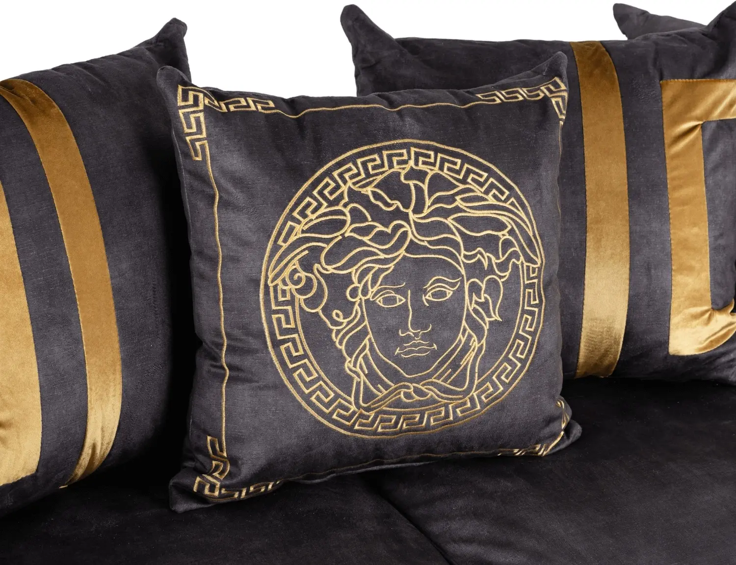 Диван Mebel Elite Pallazo 3S (Black/Gold) - 9
