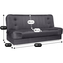 Диван Mebel Elite Piano 2 (Dark Grey) Thumb