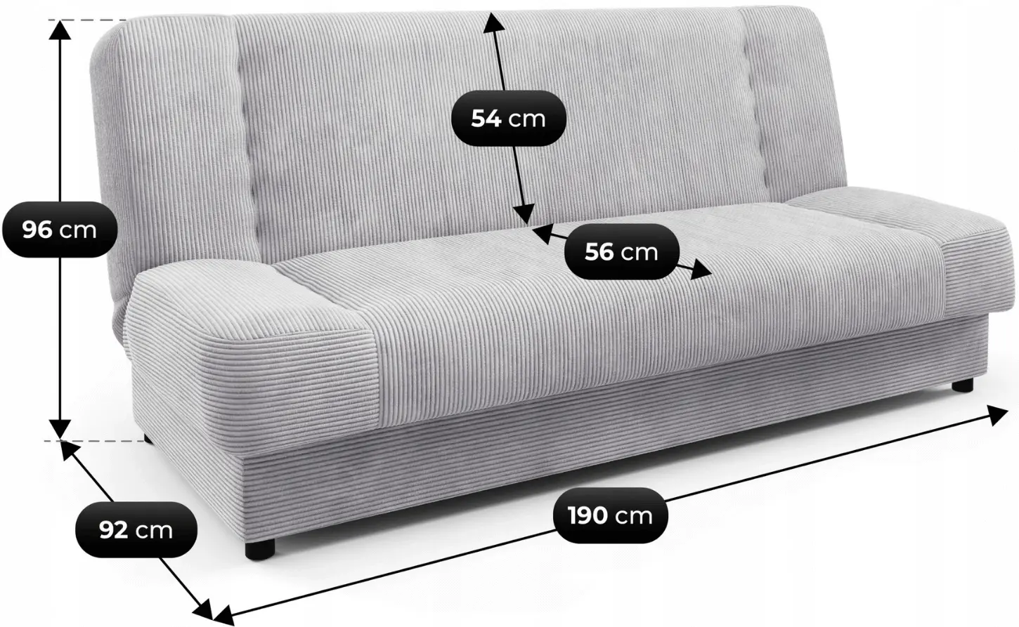 Диван Mebel Elite Piano Poso 110 (Grey) - 5