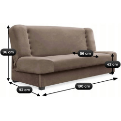 Canapea Mebel Elite Piano Velvet (Beige) Thumb