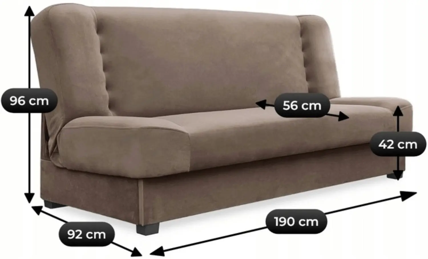 Canapea Mebel Elite Piano Velvet (Beige) - 7