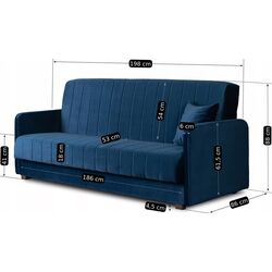 Canapea Mebel Elite Porto Kronos 09 (Dark Blue) Thumb