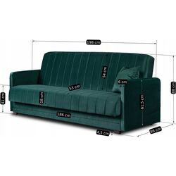 Canapea Mebel Elite Porto Kronos 19 (Dark Green) Thumb