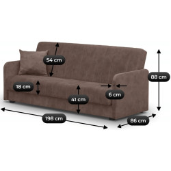 Диван Mebel Elite Porto Sally 03 (Brown) Thumb