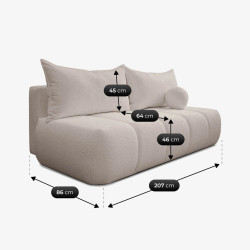 Диван Mebel Elite Saria Boucle (Beige) Thumb
