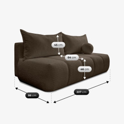 Диван Mebel Elite Saria Boucle (Brown) Thumb