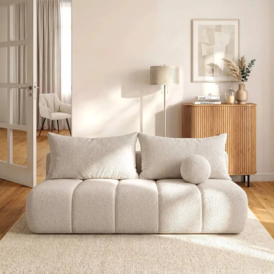 Диван Mebel Elite Saria Boucle (Cream)