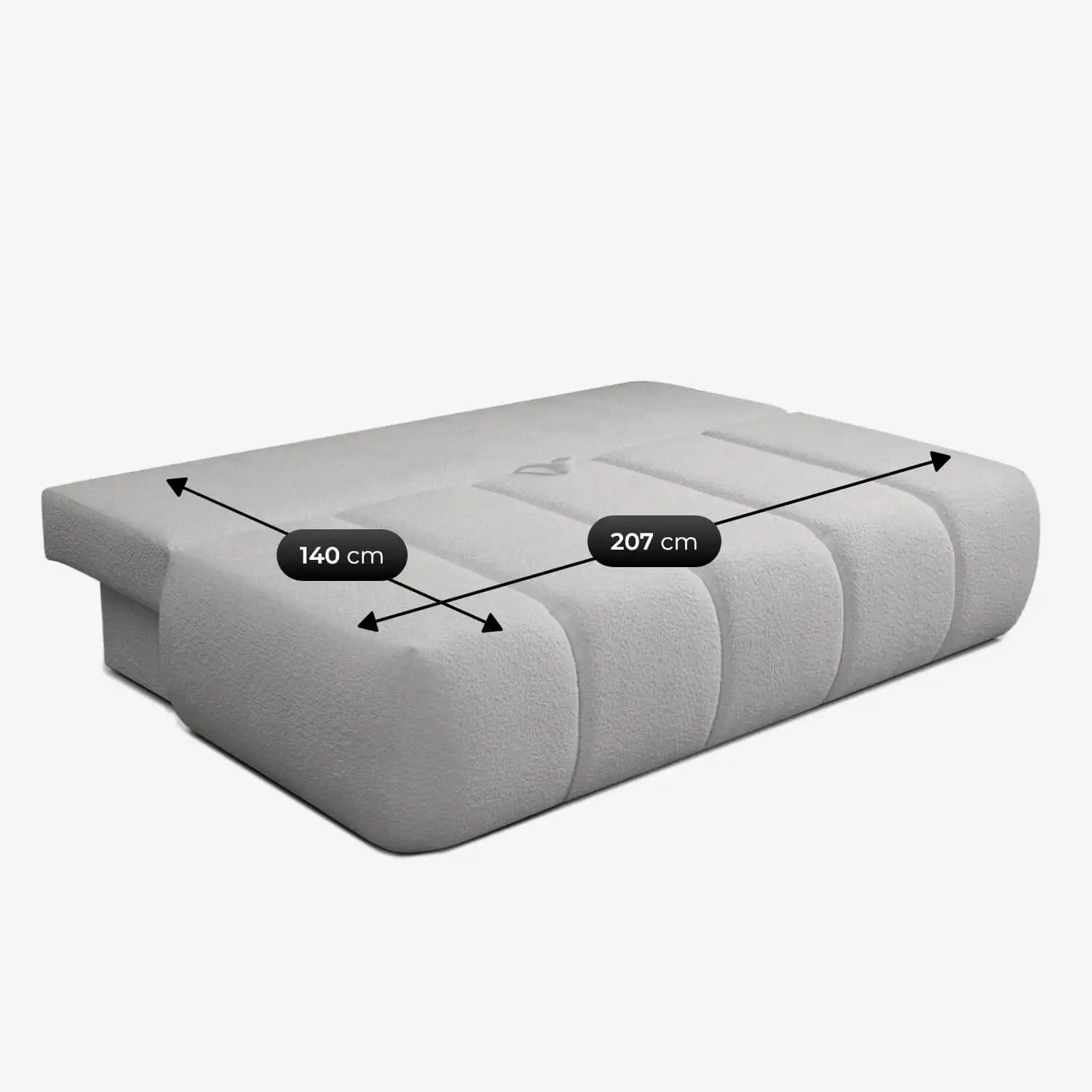 Диван Mebel Elite Saria Boucle (Grey) - 8