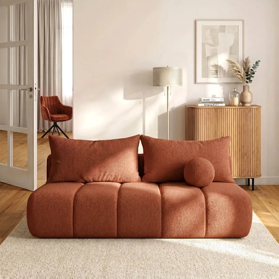 Диван Mebel Elite Saria Boucle (Terracotta)
