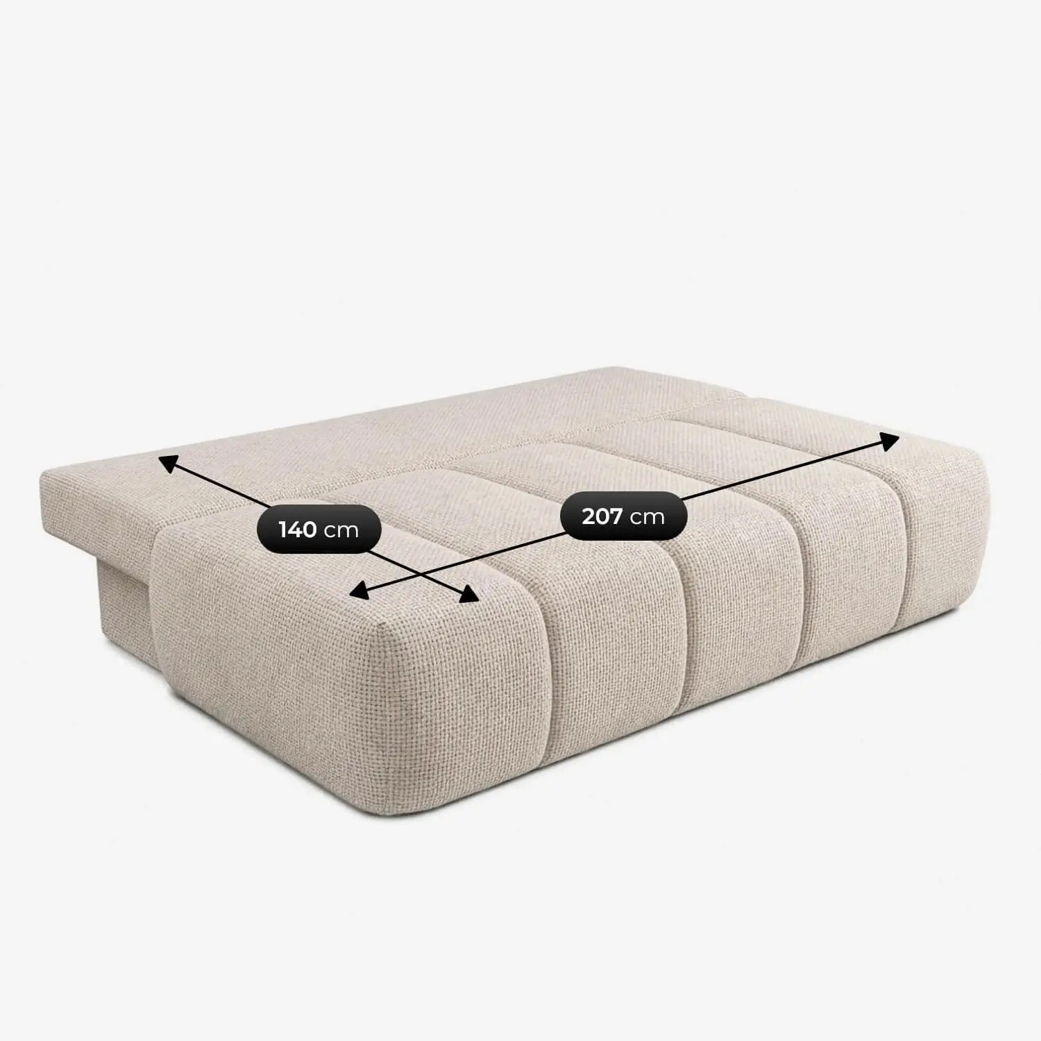 Canapea Mebel Elite Saria Chenille (Cream) - 8