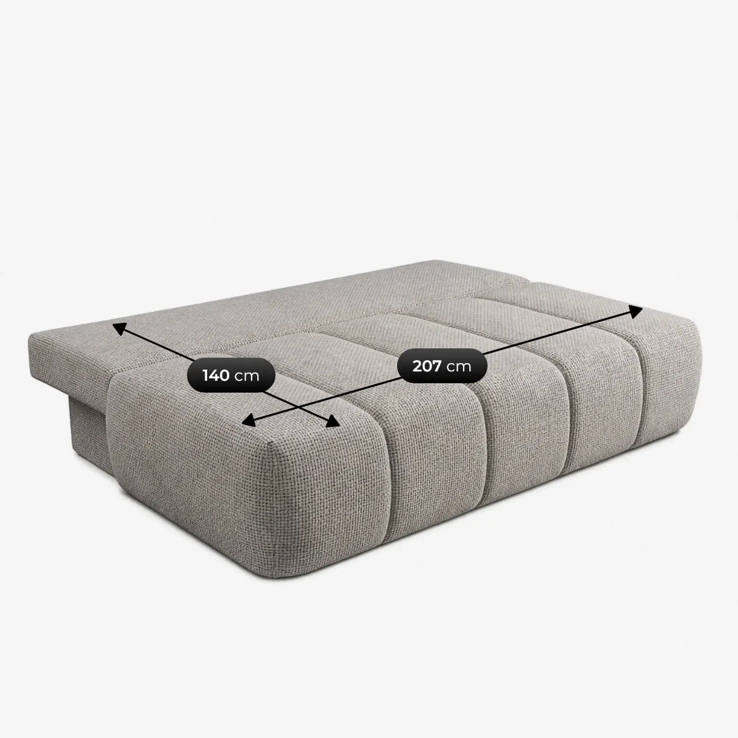 Canapea Mebel Elite Saria Chenille (Light Grey) - 8