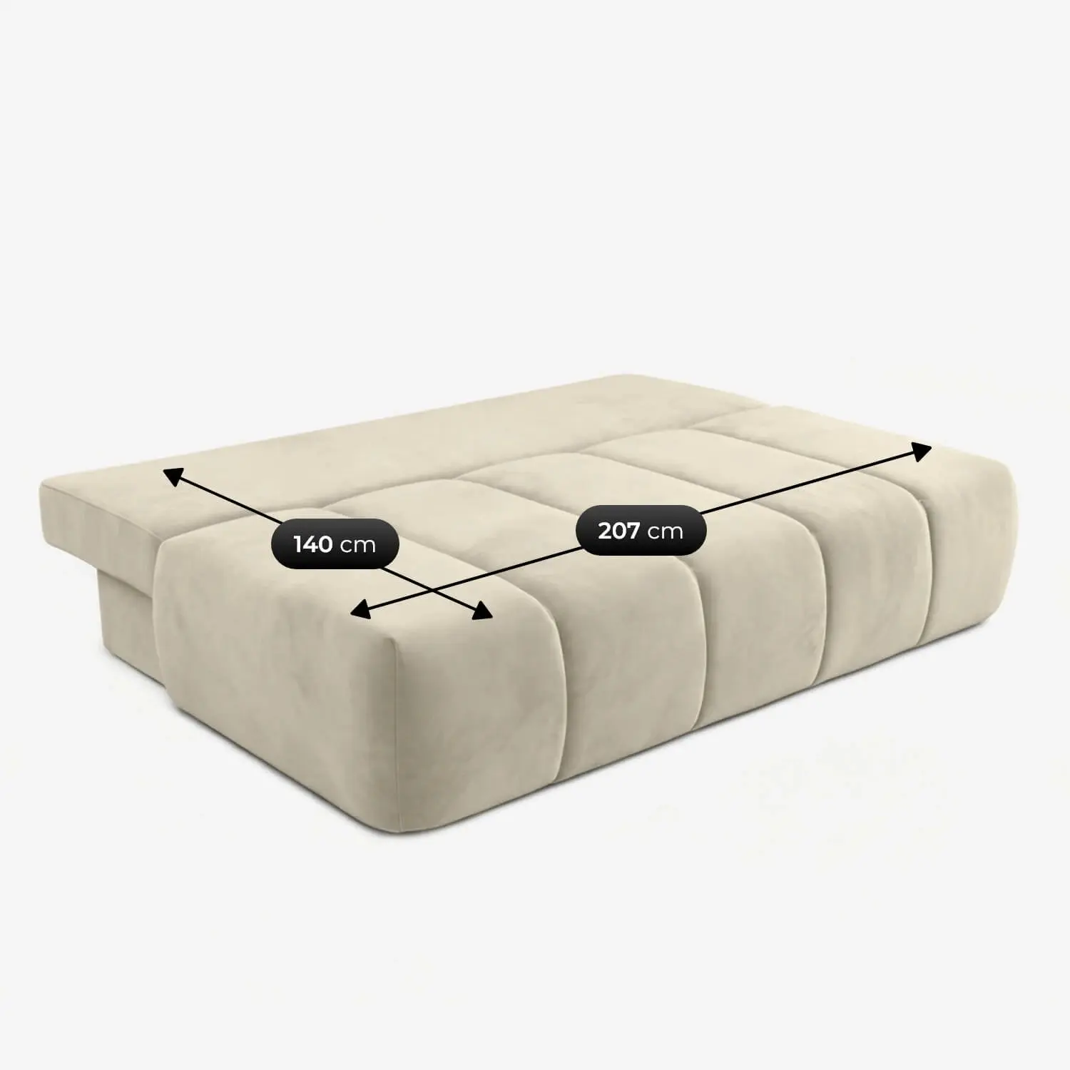 Canapea Mebel Elite Saria Velour (Cream) - 8