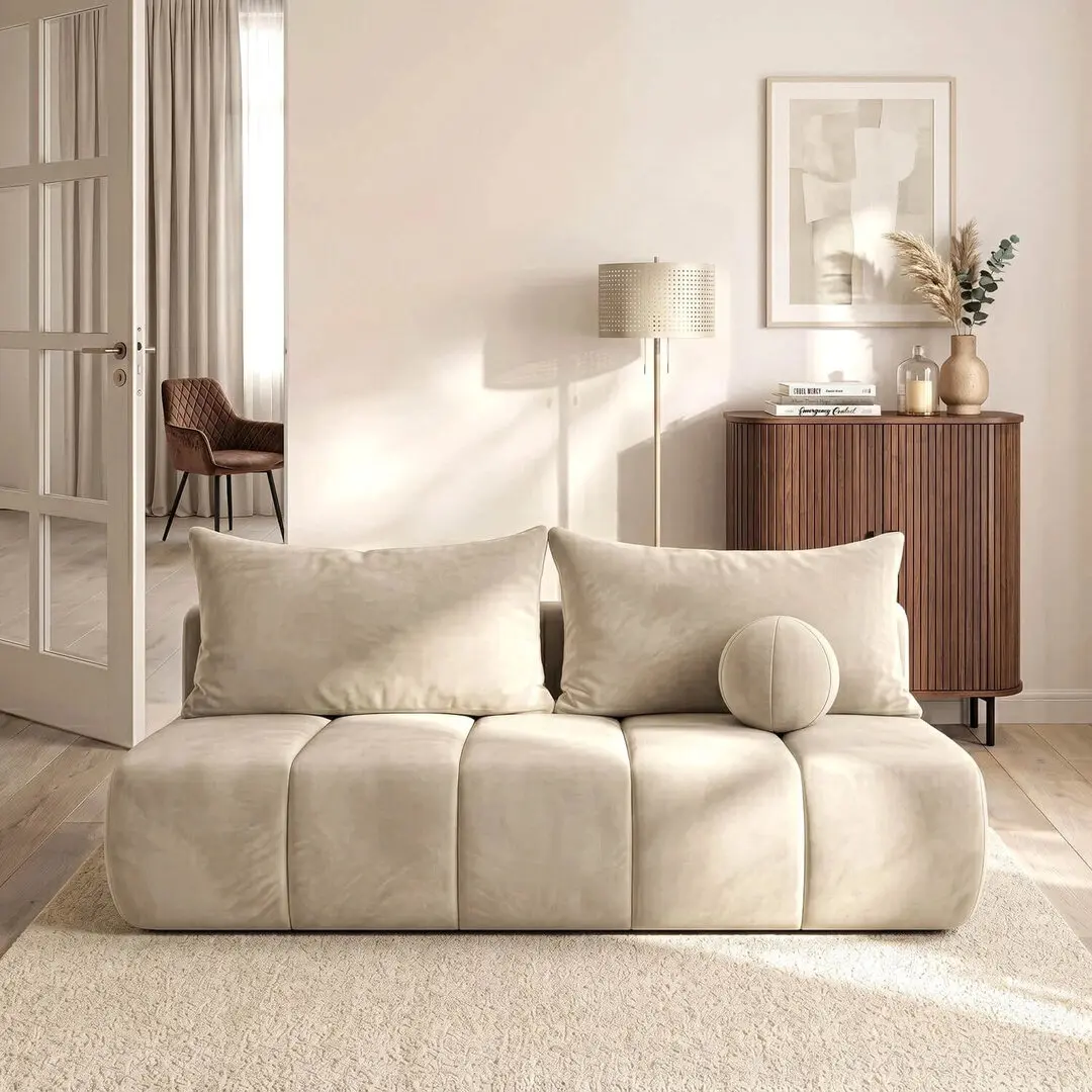 Canapea Mebel Elite Saria Velour (Cream)