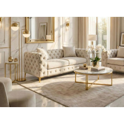 Диван Mebel Elite Sorrento 2S (Cream/Gold)
