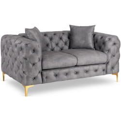 Диван Mebel Elite Sorrento 2S (Grey/Gold) Thumb