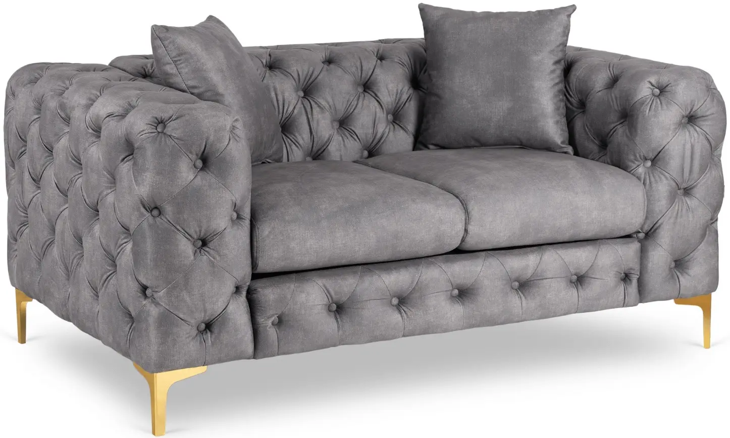 Диван Mebel Elite Sorrento 2S (Grey/Gold) - 2