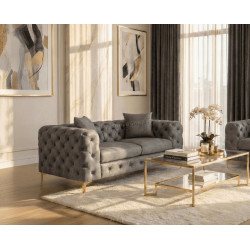 Диван Mebel Elite Sorrento 2S (Grey/Gold)