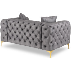 Диван Mebel Elite Sorrento 2S (Grey/Gold) Thumb