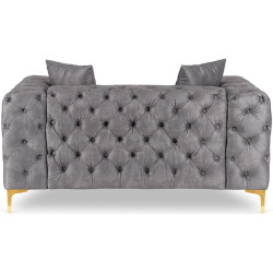 Диван Mebel Elite Sorrento 2S (Grey/Gold) Thumb