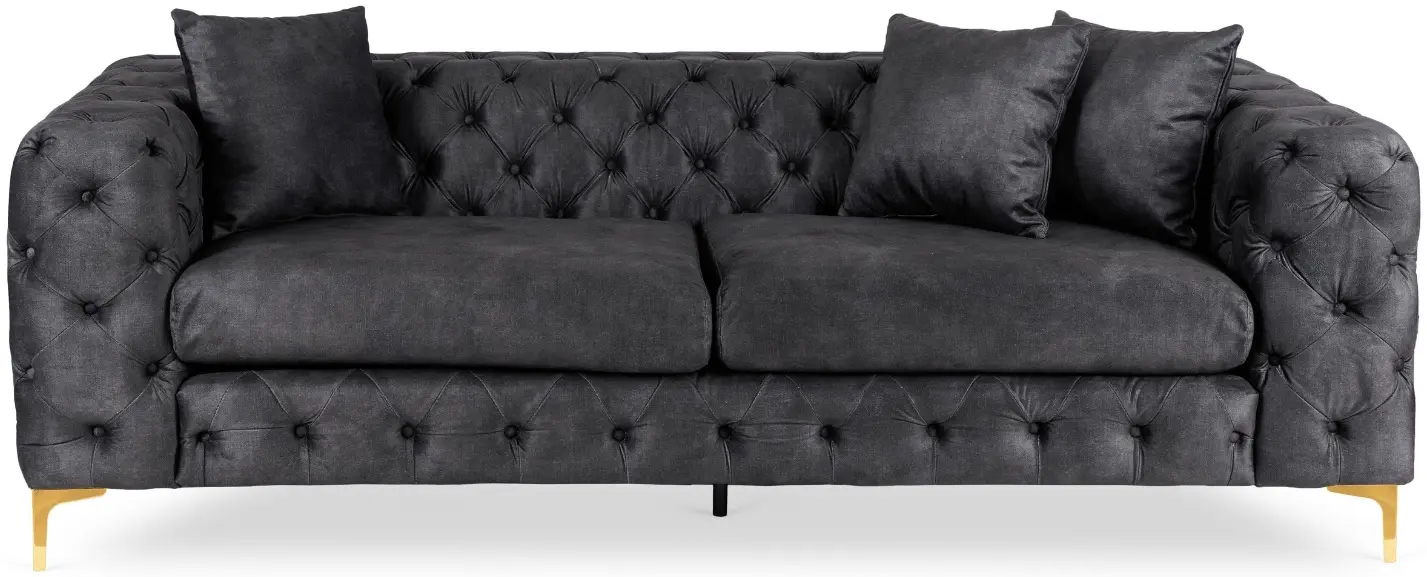 Диван Mebel Elite Sorrento 3S (Black/Gold) - 3