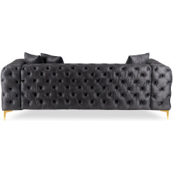 Диван Mebel Elite Sorrento 3S (Black/Gold) Thumb
