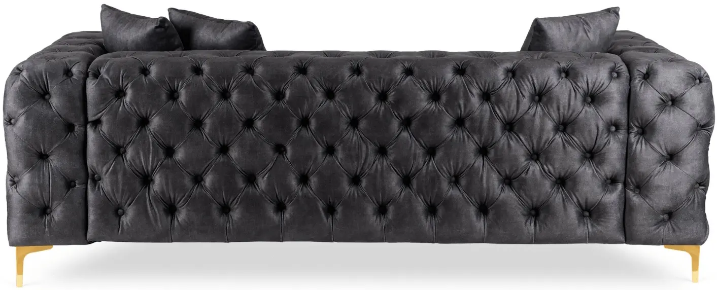 Диван Mebel Elite Sorrento 3S (Black/Gold) - 4