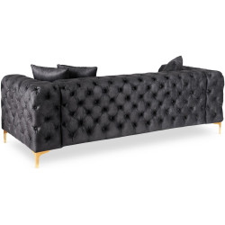 Диван Mebel Elite Sorrento 3S (Black/Gold) Thumb