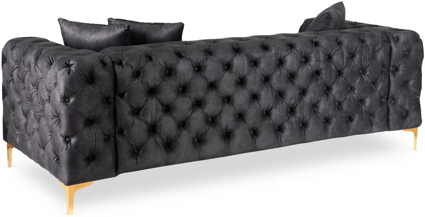 Диван Mebel Elite Sorrento 3S (Black/Gold) - 5