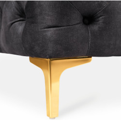 Диван Mebel Elite Sorrento 3S (Black/Gold) Thumb