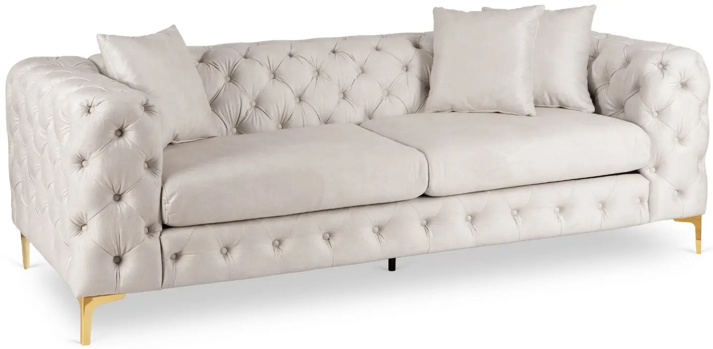 Диван Mebel Elite Sorrento 3S (Cream/Gold) - 2