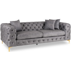Диван Mebel Elite Sorrento 3S (Grey/Gold) Thumb