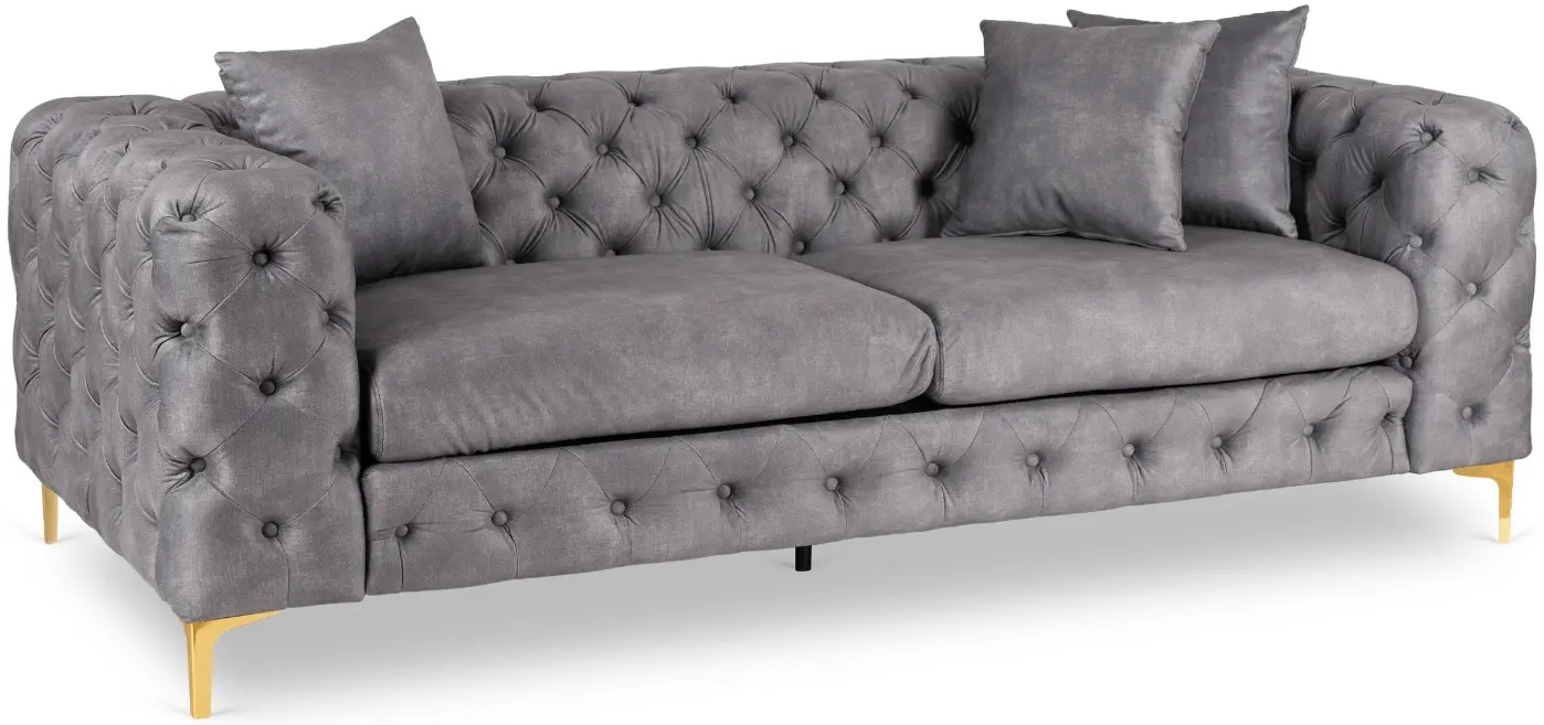 Диван Mebel Elite Sorrento 3S (Grey/Gold) - 2