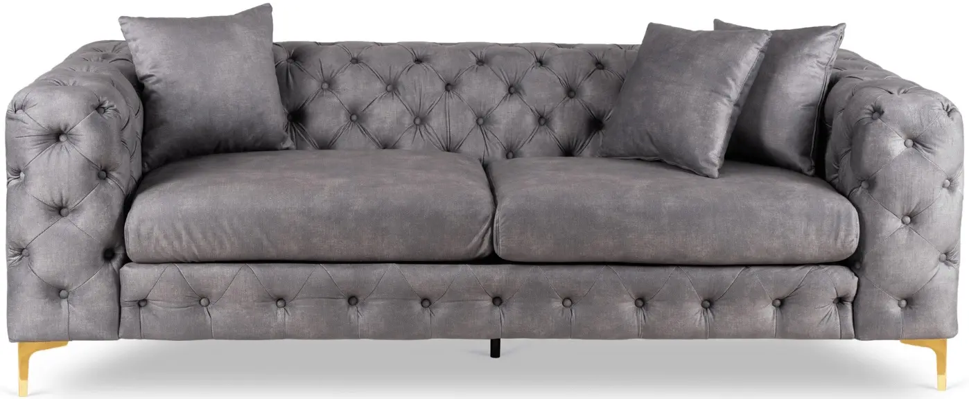 Диван Mebel Elite Sorrento 3S (Grey/Gold) - 3