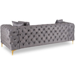 Диван Mebel Elite Sorrento 3S (Grey/Gold) Thumb