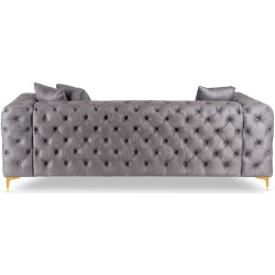 Диван Mebel Elite Sorrento 3S (Grey/Gold) Thumb