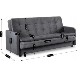 Canapea Mebel Elite Stella Paros 6 (Grey) Thumb