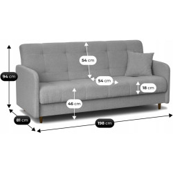 Canapea Mebel Elite Tivoli Quelle 83 (Grey) Thumb